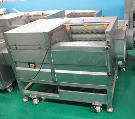 500kg/hにんじんのウールのrolleの皮をむく機械泡洗濯機の野菜およびフルーツのクリーニング機械野菜の加工ライン
