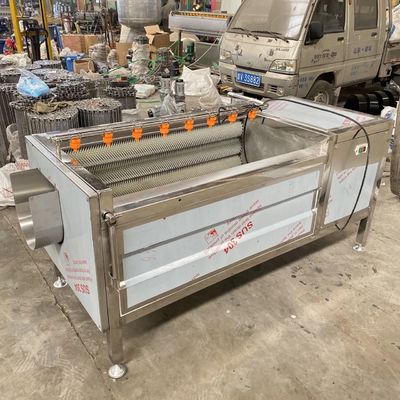 500kg/hにんじんのウールのrolleの皮をむく機械泡洗濯機の野菜およびフルーツのクリーニング機械野菜の加工ライン