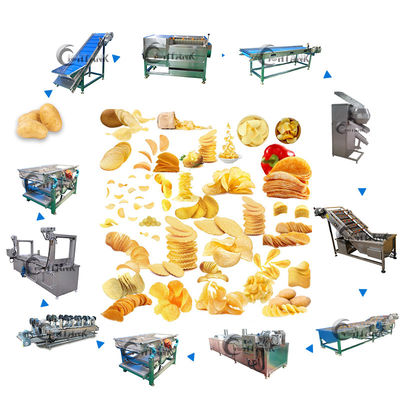 機械1000kg/hrを作る位置のカッサバのフランスのぱりっとした自動軽食
