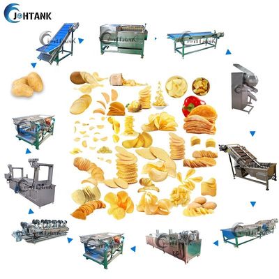 機械1000kg/Hに機械を作る自動凍結するフライ ドポテトをする凍結するフライ ドポテトの生産ラインポテト指