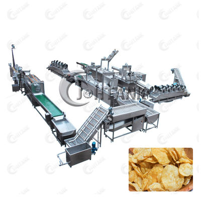 凍結するフライ ドポテトのオオバコの破片のための電気ポテト チップの生産ライン500kg/h